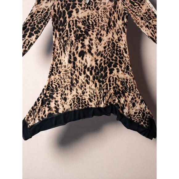 Cable & Gauge Leopard Print Dress Size L - Picture 6 of 8
